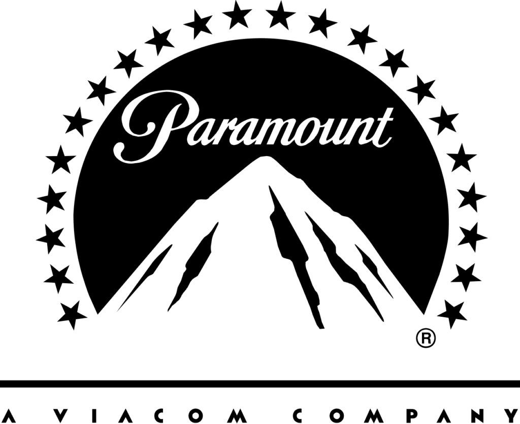 Paramount logo - black on white background