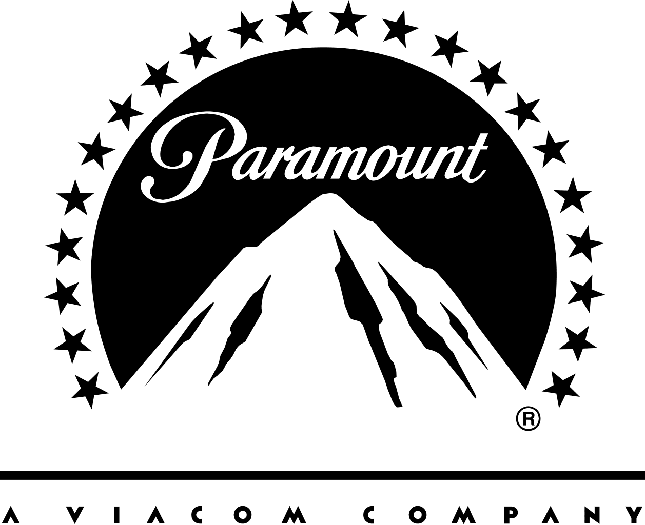 Paramount logo - black on white background