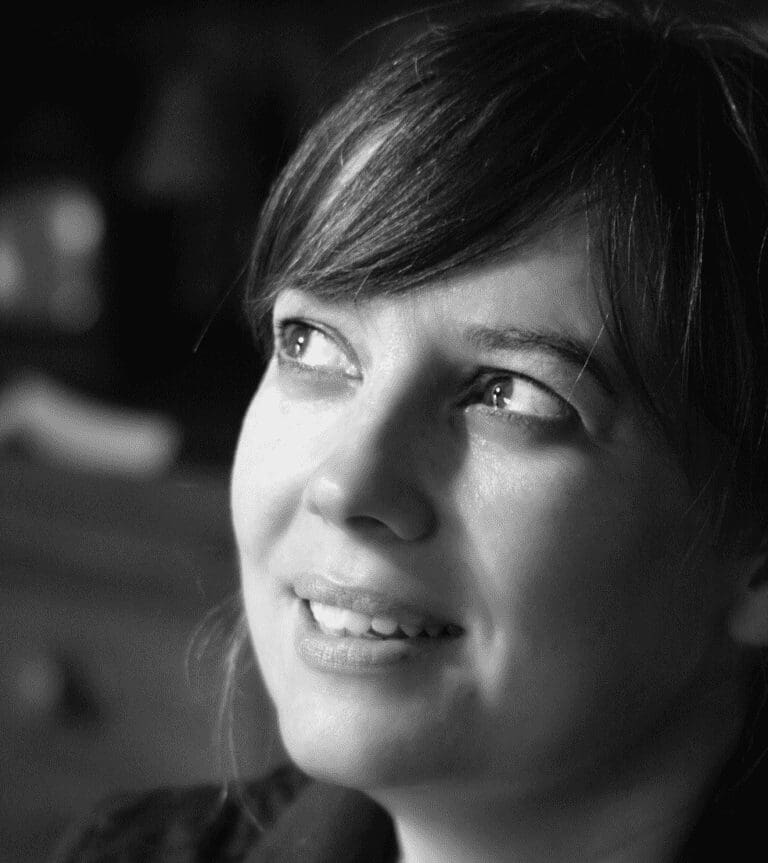 Black and white photo of Maxine Lister, Head of Licensing at Natural History Museum
