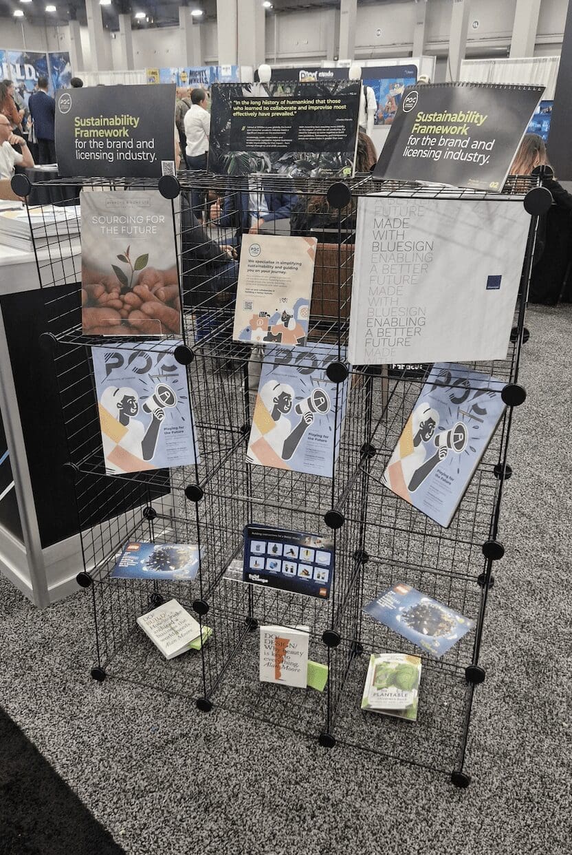 Products of Change display unit at Licensing Expo 2024