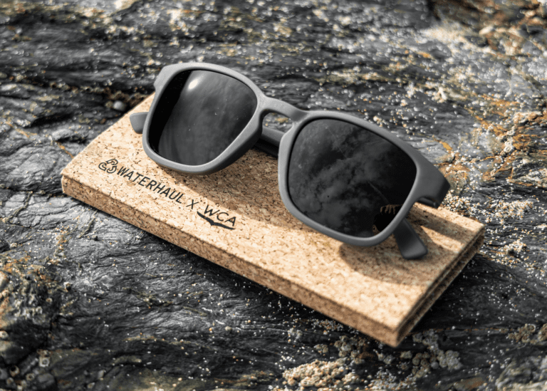 Waterfall's new sunglasses made using plastic from a whale entanglement
