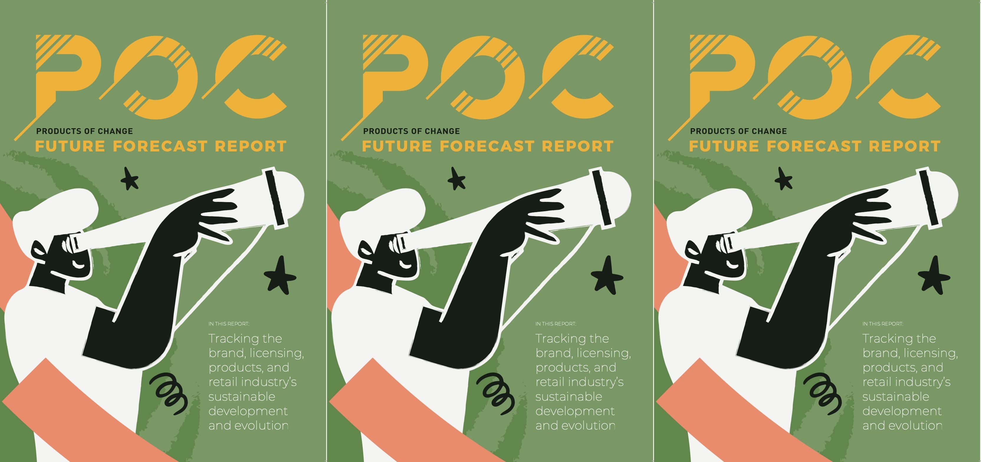 POC Future Forecast Report front cover with young man looking right through a telescope