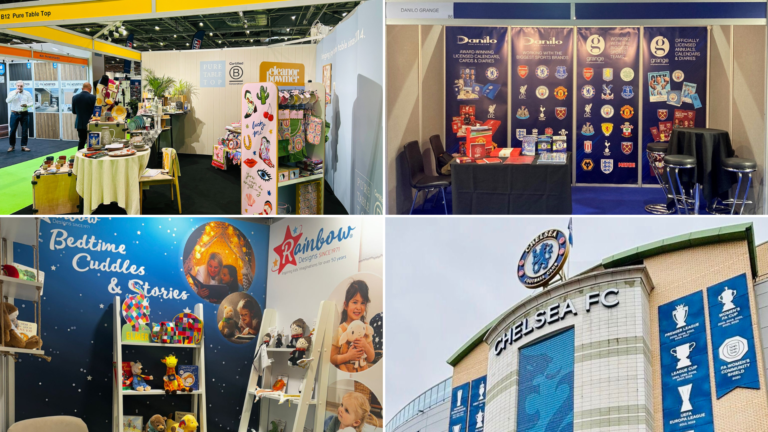 Collage grid of images from different trade shows