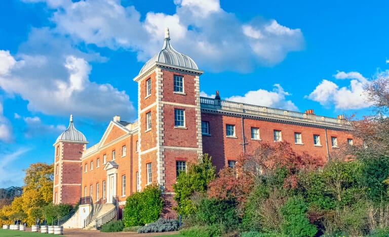 Georgian manor house in the sunshine