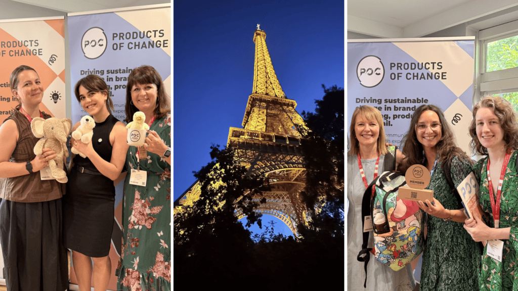 POC's Nicola Webster with members Biofluff and The Smurfs at France Licensing Day 2026