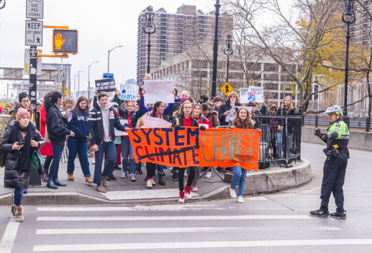 Climate activists in New York